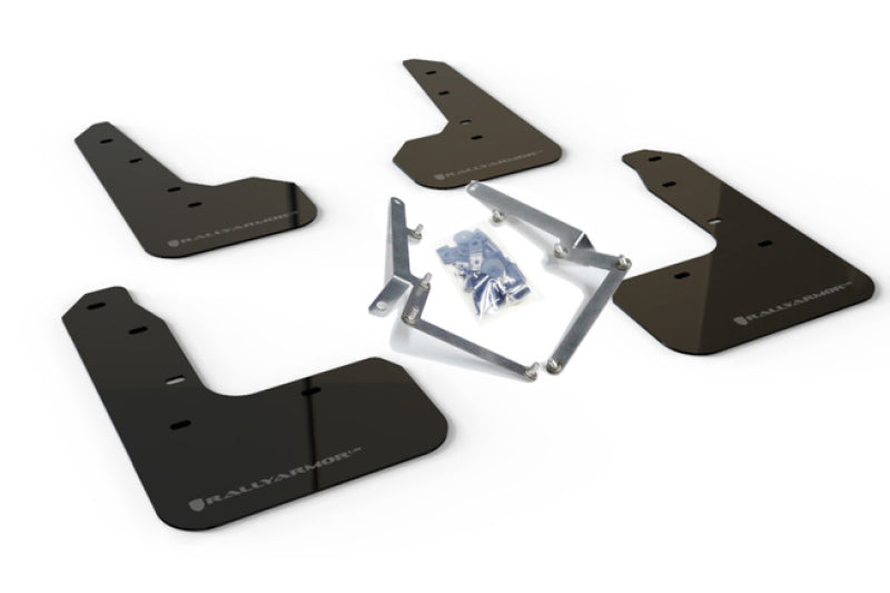 Rally Armor MF51-UR-BLK/DGRY 17-21 Honda Civic Sport & Touring (Hatch) Black UR Mud Flap w/ Dark Grey Logo