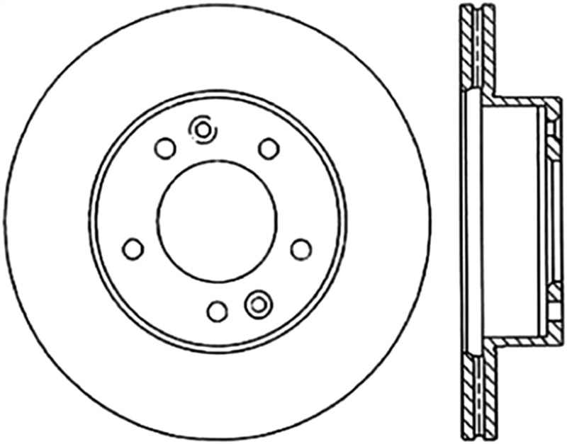 Stoptech 127.45022R StopTech 89-92 Mazda RX-7 Slotted & Drilled Right Front Rotor