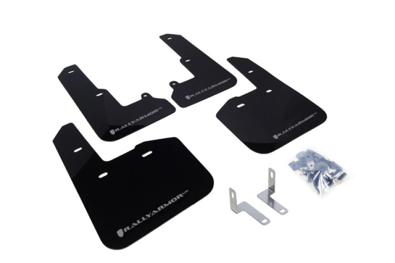 Rally Armor MF34-UR-BLK/SIL 15-19 Subaru Legacy Black UR Mud Flap w/ Silver Logo