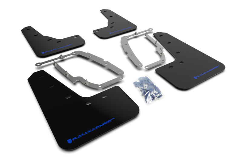 Rally Armor MF62-UR-BLK/BL 17-22 Tesla Model 3 Black UR Mud Flap w/ Blue Logo