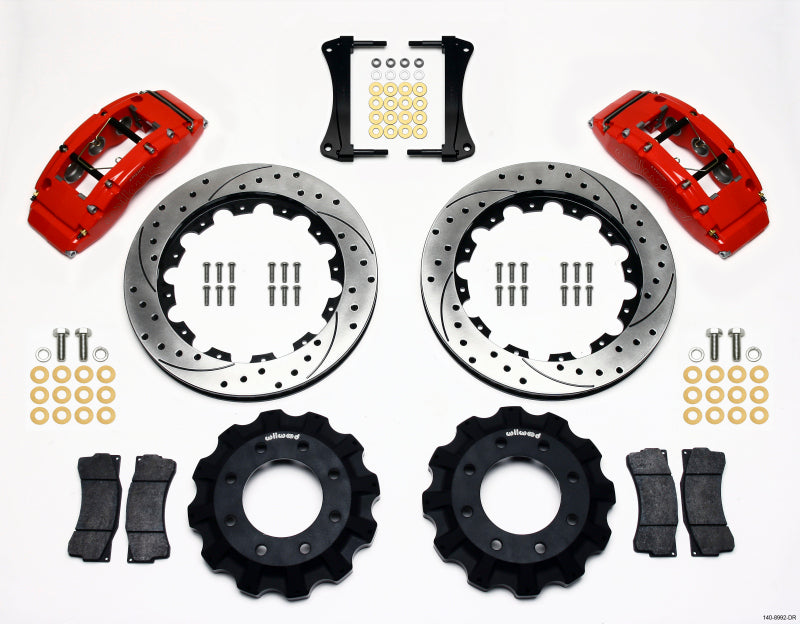 Wilwood 140-8992-DR TC6R Front Kit 16.00in Drilled Red 1999-2014 GM Truck/SUV 1500