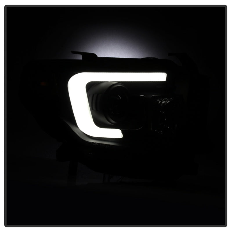 SPYDER 5080165 Spyder Toyota Tundra 2014-2016 Projector Headlights Light Bar DRL Black Smoke PRO-YD-TTU14-DRL-BSM