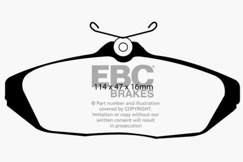 EBC DP31164C 01-02 Dodge Viper 8.0 Redstuff Rear Brake Pads