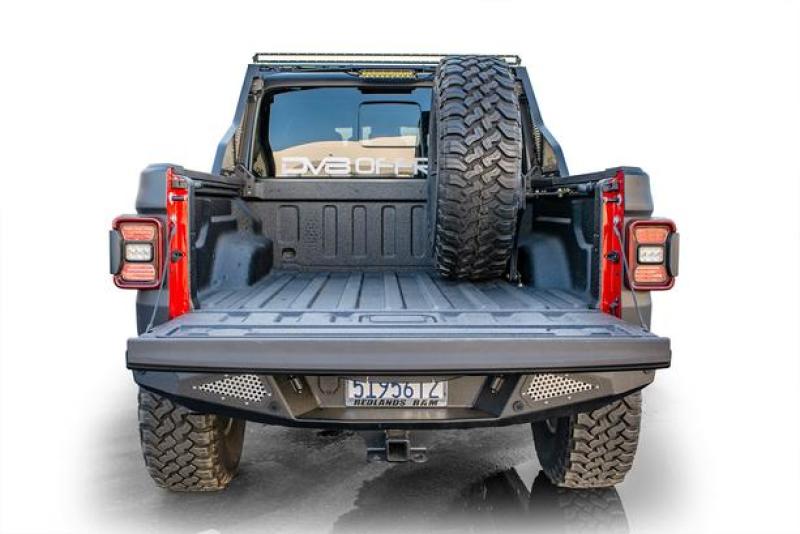 DV8 Offroad TCGL-02 2019+ Jeep Gladiator Universal Stand Up In-Bed Tire Carrier