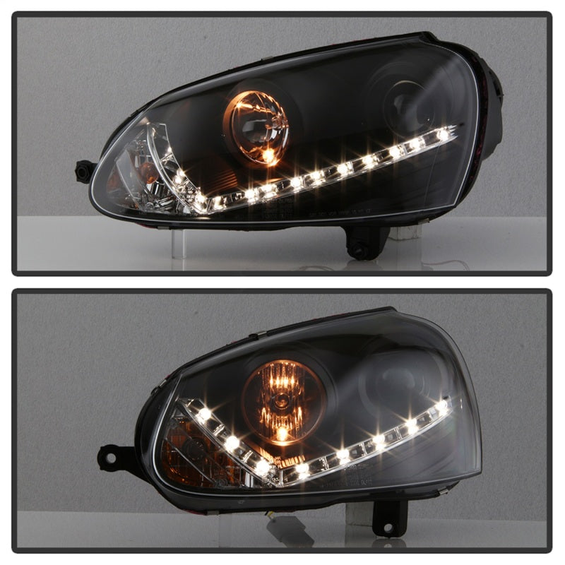 SPYDER 5017529 Spyder Volkswagen GTI 06-09/Jetta 06-09 Xenon/HID Model Only - DRL Black PRO-YD-VG06-HID-DRL-BK