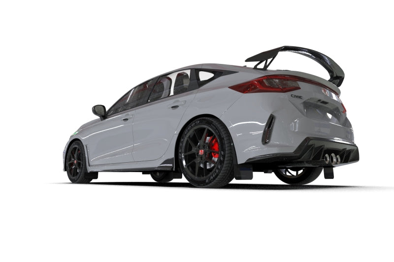 Rally Armor MF97-UR-BLK-WH 2023+ Honda Civic Type R Black Mud Flap White Logo