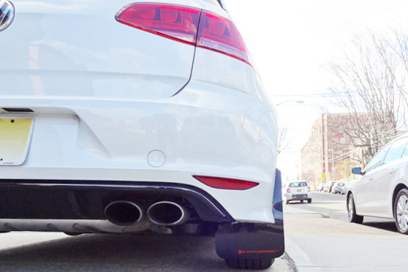 Rally Armor MF40-UR-BLK/WH 15-17.5 VW Golf R Black UR Mud Flap w/ White Logo