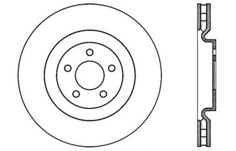 Stoptech 127.61089L StopTech Slotted & Drilled Sport Brake Rotor