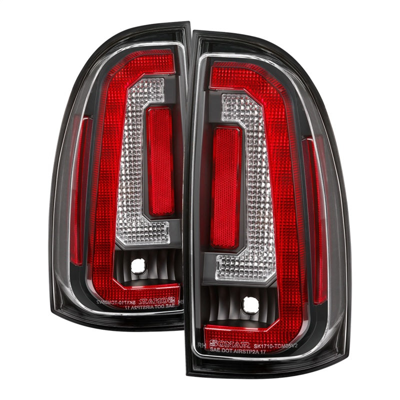 SPYDER 5085467 Spyder 05-15 Toyota Tacoma LED Tail Lights (Not Compatible w/OEM LEDS) - Black ALT-YD-TT05V2-LB-BK