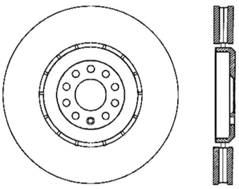 Stoptech 127.33093R StopTech Slotted & Drilled Sport Brake Rotor