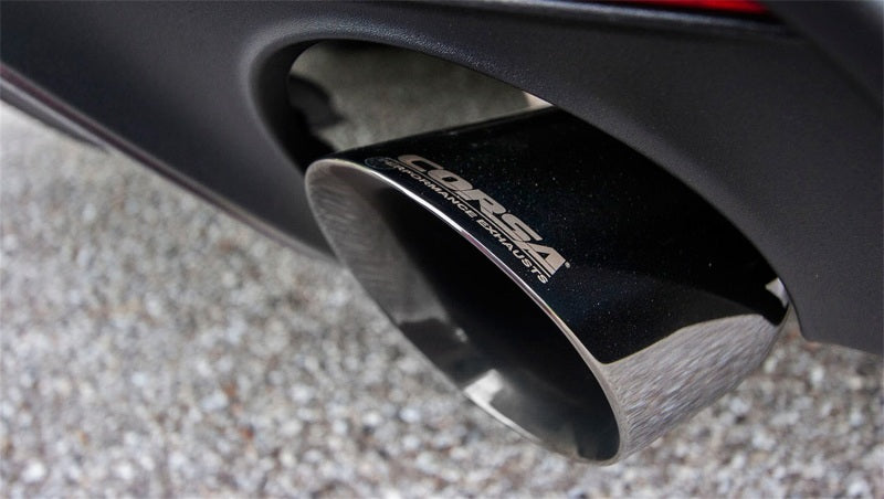 CORSA Performance 14332 Corsa 2015-2017 Ford Mustang GT 5.0 3in Cat Back Exhaust Polish Dual Tips (Sport)