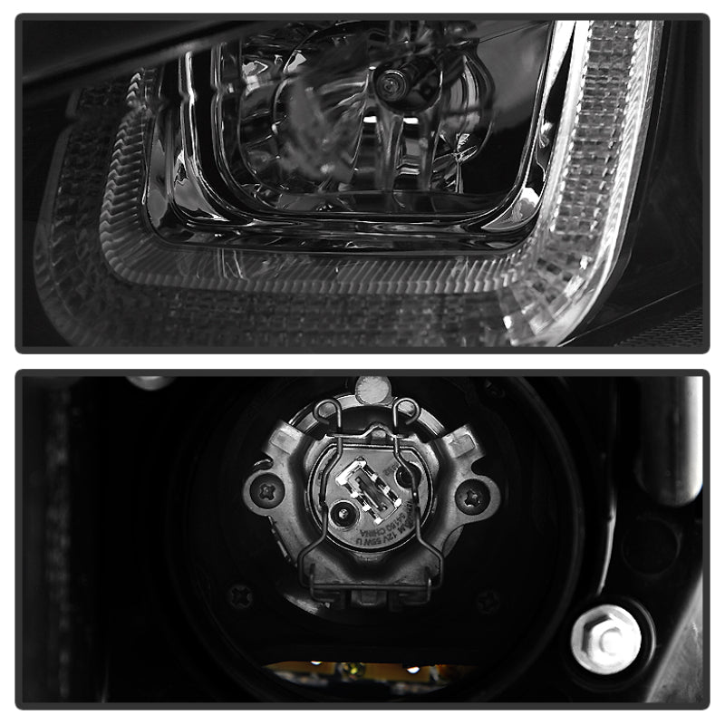 SPYDER 5080592 Spyder Volkswagen Golf VII 14-16 Projector Headlights DRL LED Red Stripe Blk PRO-YD-VG15-RED-DRL-BK