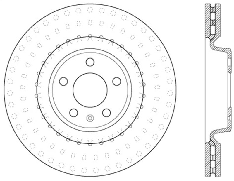 Stoptech 127.33138R StopTech Slotted & Drilled Sport Brake Rotor