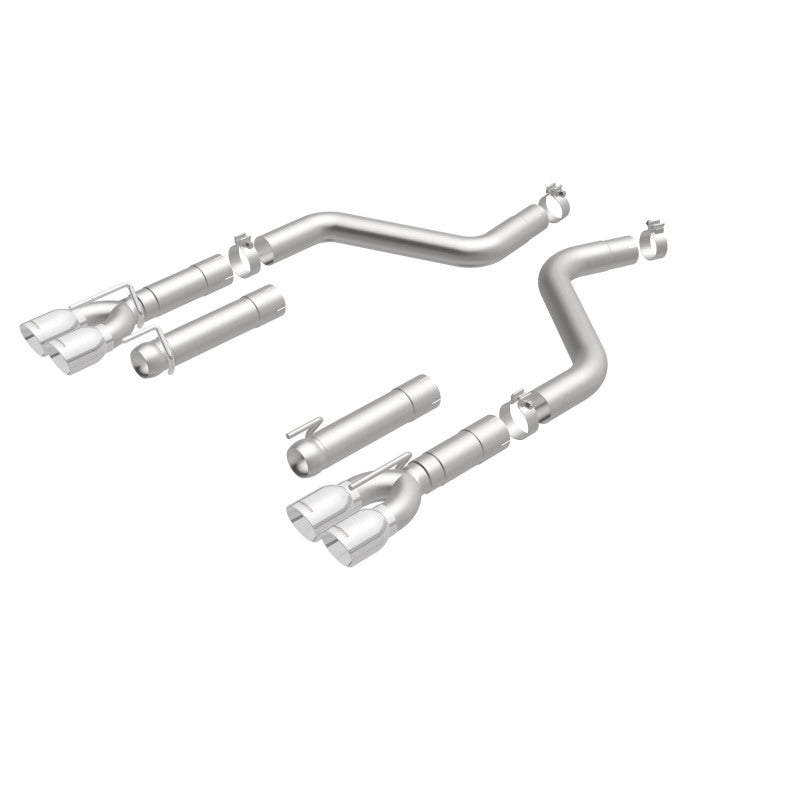 Magnaflow 19206 MagnaFlow Axle-Back, SS, 3in, Quad Split Rear 3.5 Tips 2015 Dodge Challenger incl SRT Hellcat