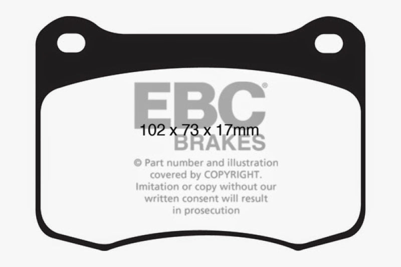 EBC DP41820R 08+ Lexus IS-F 5.0 Yellowstuff Rear Brake Pads