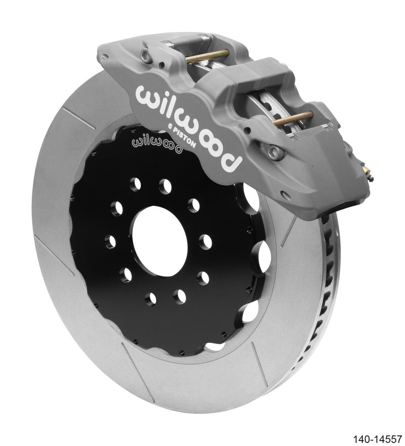 Wilwood 140-14557 AERO6 Front Big Brake Race Kit 14.00 Black 96-13 Chevrolet Corvette Z06 (C5/C6) w/o Lines