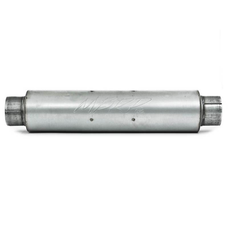MBRP M1004A Universal Quiet Tone Muffler 4in Inlet/Outlet 24in Body 6in Dia 30in Overall Aluminum
