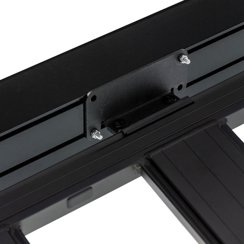 ARB 814412A Aluminum Awning, Black Frame, 8.2FT x 8.2FT, Installed with LED Light Strip