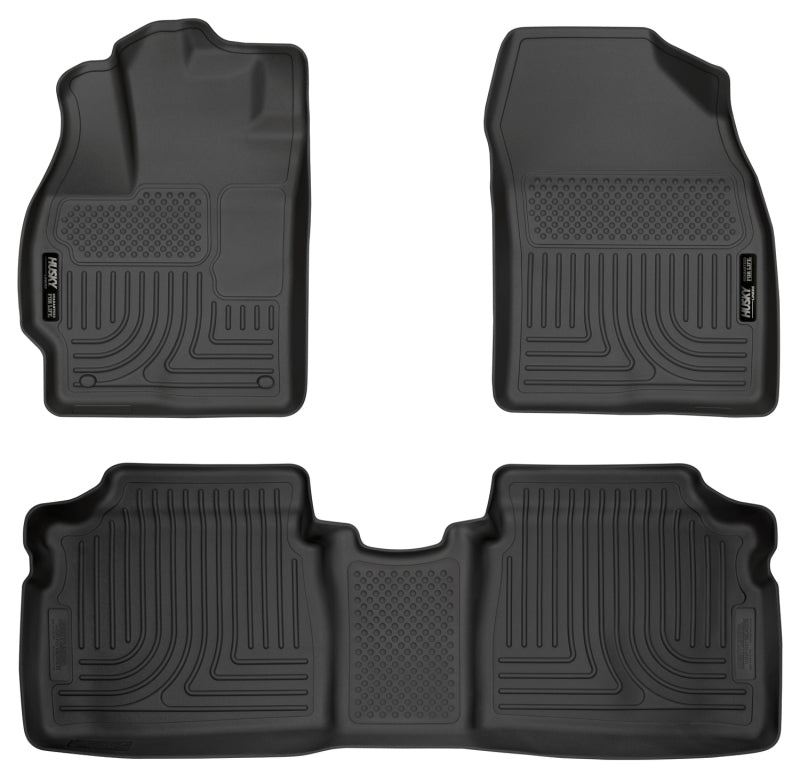Husky Liners 98921 10-12 Toyota Prius WeatherBeater Combo Black Floor Liners