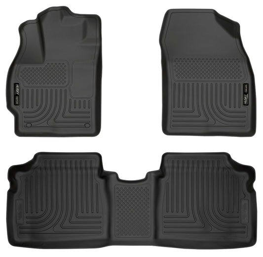Husky Liners 98921 10-12 Toyota Prius WeatherBeater Combo Black Floor Liners
