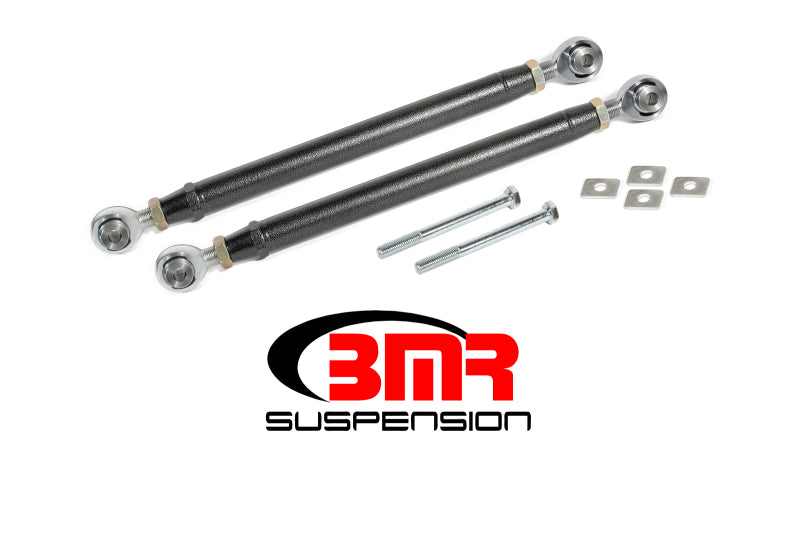 BMR Suspension TR007H BMR 16-17 6th Gen Camaro Rear Double Adj. Rod Ends Toe Rods - Black Hammertone