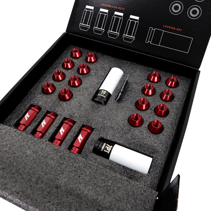 Mishimoto MMLG-125-20LBK Aluminum Locking Lug Nuts M12x1.25 20pc Set Black