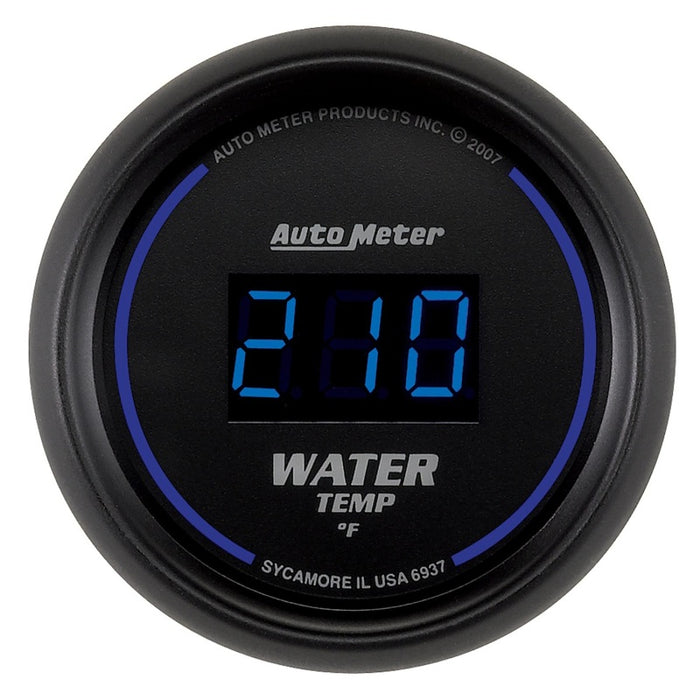 AutoMeter 6937 Autometer Cobalt Digital 52.4mm Black 0-300 deg F Water Temperature Gauge