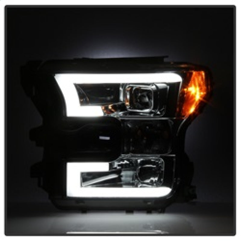 SPYDER 5083678 Spyder Ford F150 2015-2017 Projector Headlights - Light Bar DRL LED - Smoke PRO-YD-FF15015-LBDRL-SM