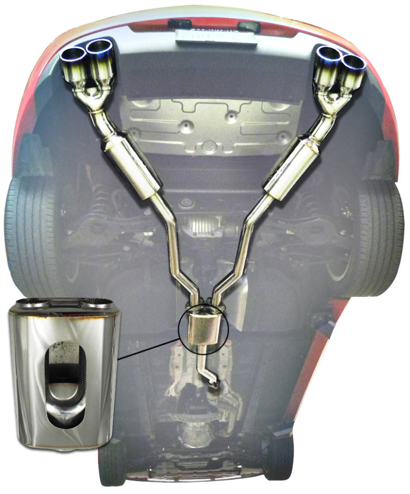 Injen SES1386TT 10-13 Hyundai Genesis Coupe 2.0L(t) 4cyl SS Exhaust w/ 76mm Y-Pipe Resonator/Molded SS Flanges