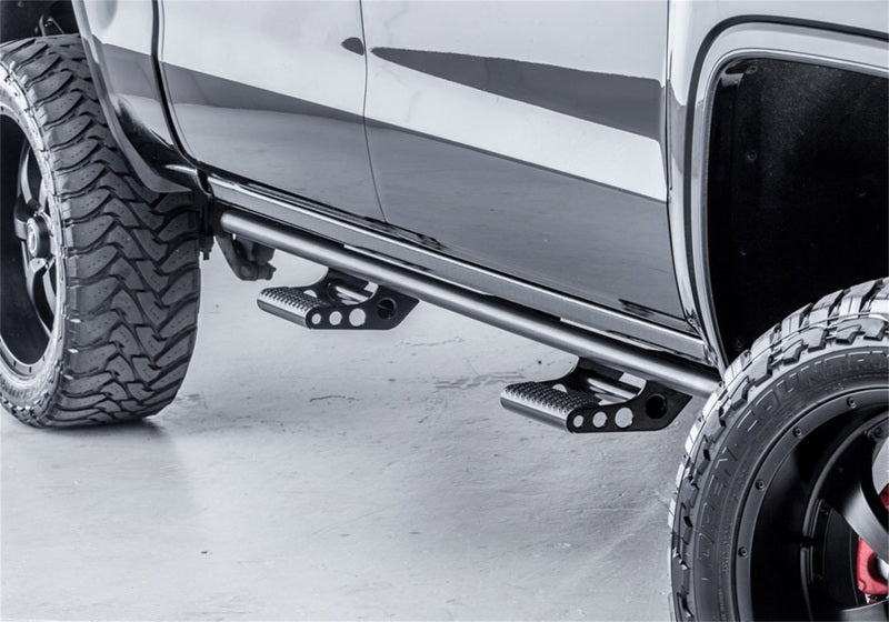 N-Fab T154RKRCC RKR Rails 16-17 Toyota Tacoma Double Cab - Tex. Black - 1.75in