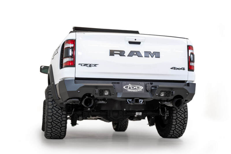 Addictive Desert Designs R620081280103 2021 Dodge RAM 1500 TRX Stealth Fighter Rear Bumper - Hammer Black