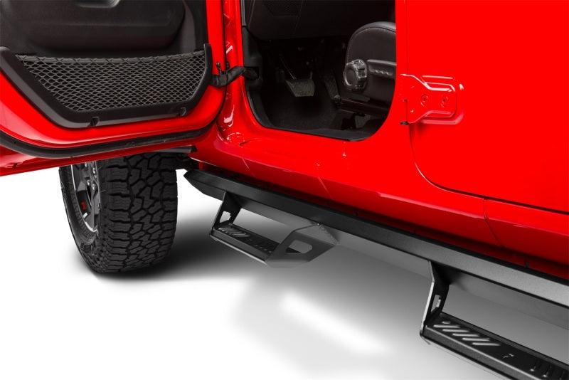N-Fab PRJ1980T-TX Predator Pro Step System 2019 Jeep Wrangler JT 4DR Truck Full Length - Tex. Black