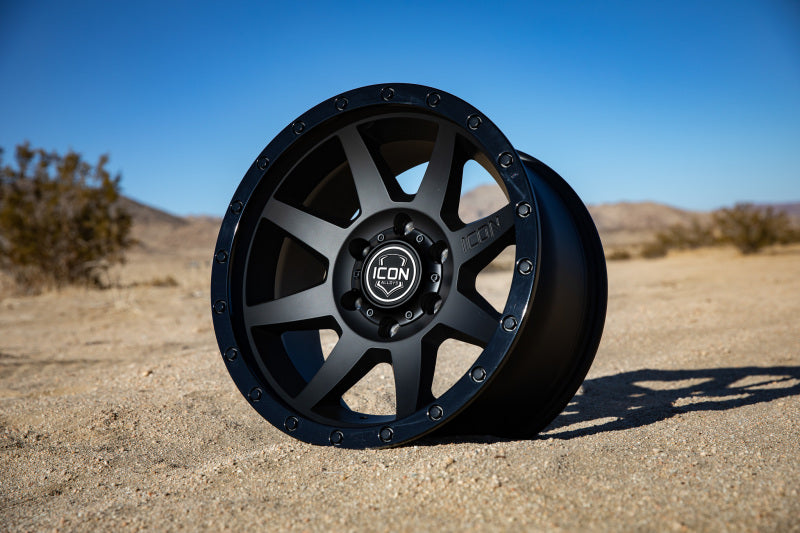 ICON 1818909060DB Rebound 18x9 6x5.5 25mm Offset 6in BS 95.1mm Bore Double Black Wheel