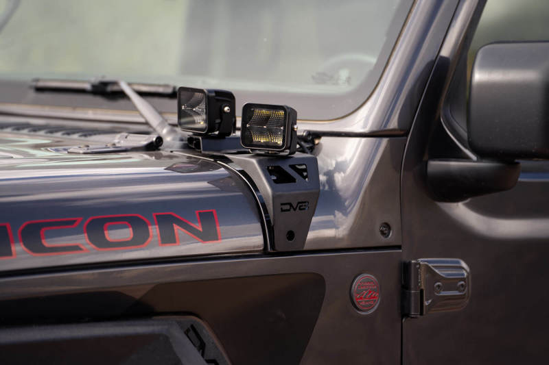 DV8 Offroad LBJL-04 18-22 Jeep Gladiator JT Cowl Light Bar Bracket