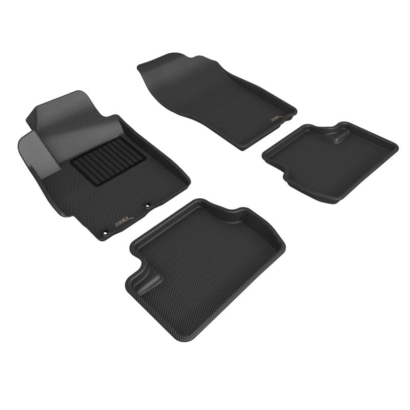 3D MAXpider L1MT00801509 3D Maxpider 08-15 Mitsubishi Lancer Evolution X Kagu 1st 2nd Row - Floor Mat Set (Black)