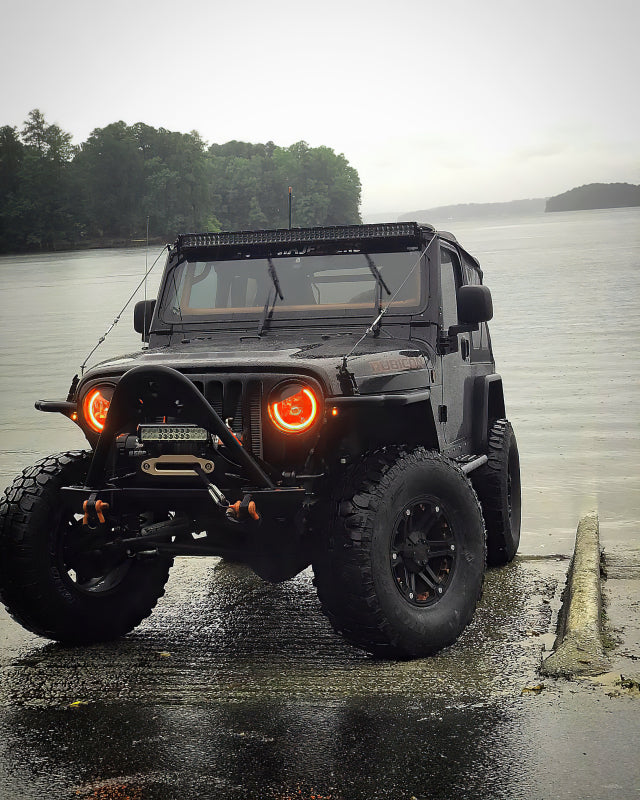 ORACLE Lighting 5769-334 Oracle 7in High Powered LED Headlights - Black Bezel - ColorSHIFT No Controller