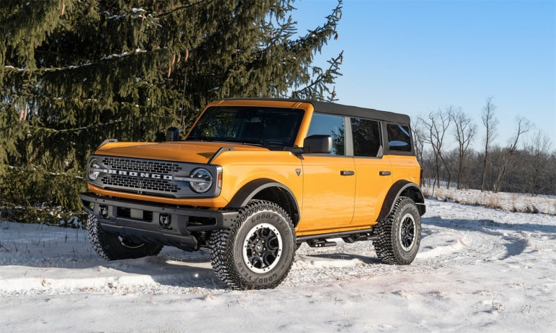 N-Fab F214BRKRS4 RKR Step System 2021 Ford Bronco 4 Door - Tex. Black - 1.75in