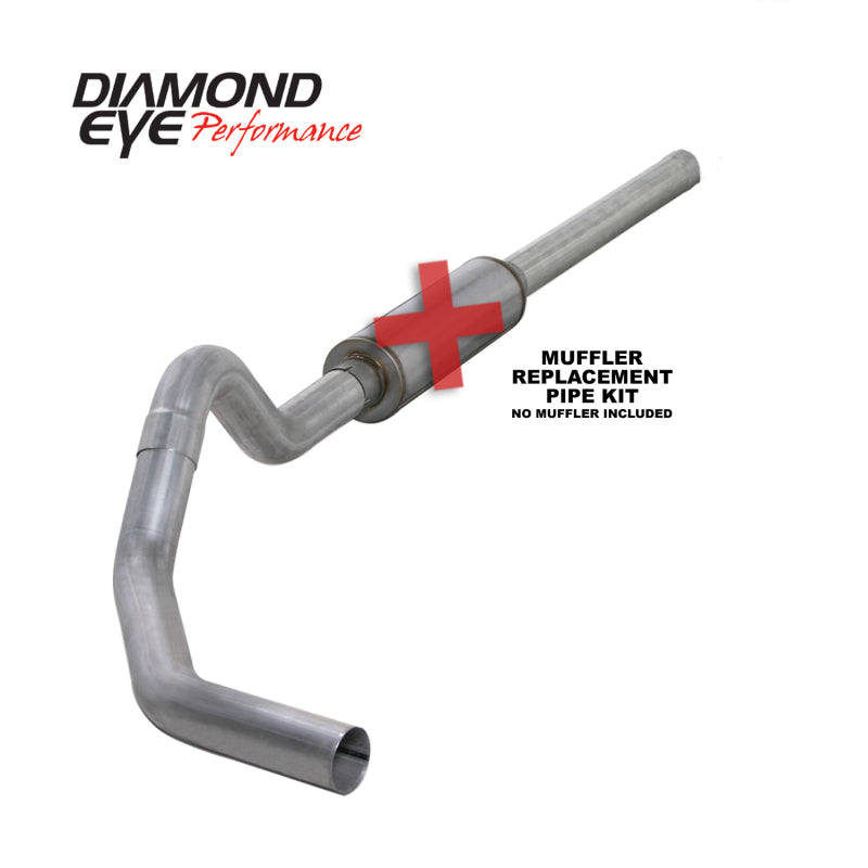 Diamond Eye Performance K4234A-RP Diamond Eye KIT 4in Catback MFLR RPLCMENT PIPE Single AL: 2004.5-2007.5 DODGE CUMMINS 600