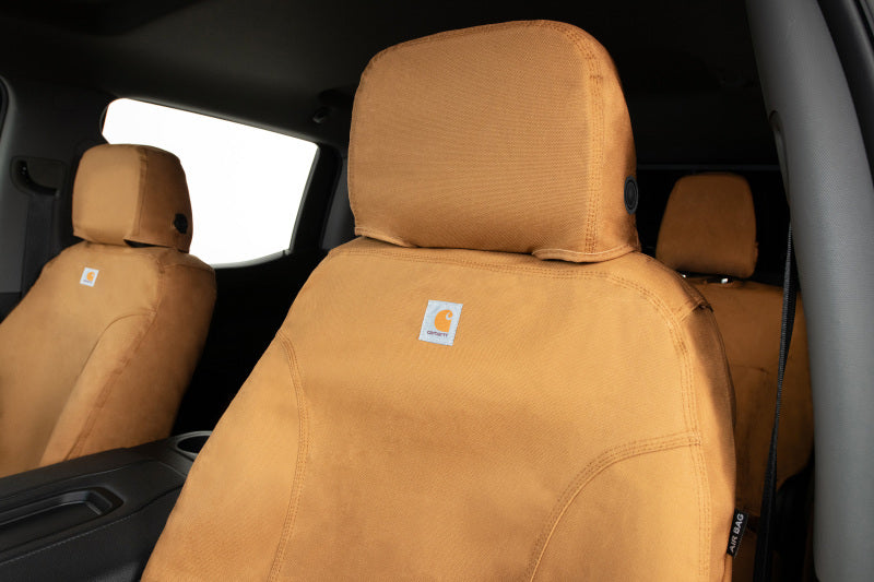 Covercraft SSC2533CABN 19-24 Chevrolet Silverado Carhartt SeatSaver Custom Front Row Seat Covers - Brown