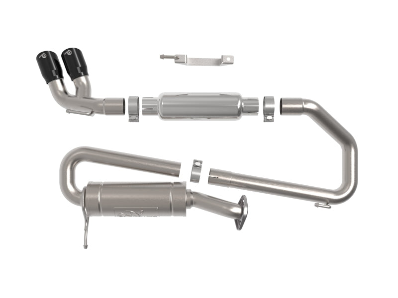 aFe 49-37020-B 18-21 Suzuki Jimny Takeda 2-1/4in. 304 SS Cat-Back Exhaust w/ Blk Tip