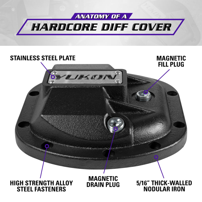 Yukon Gear & Axle YHCC-D30 Yukon Gear Hardcore Diff Cover for Dana 30/Super 30