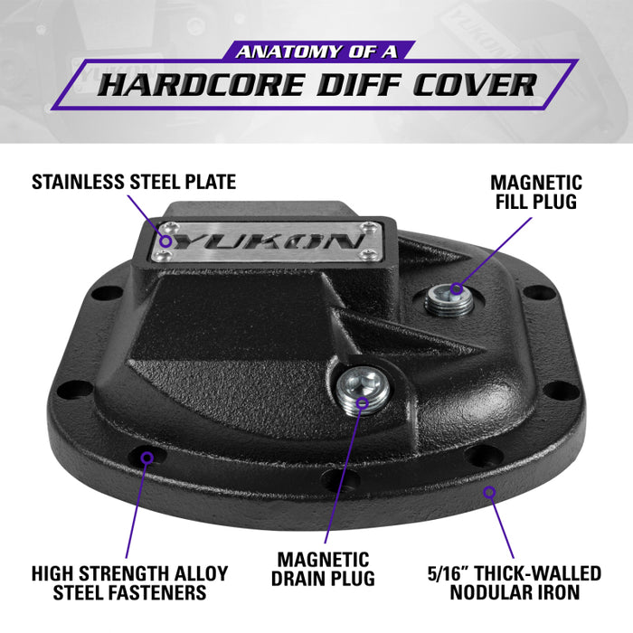 Yukon Gear & Axle YHCC-D30 Yukon Gear Hardcore Diff Cover for Dana 30/Super 30