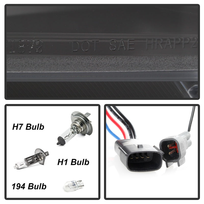 SPYDER 5086624 Spyder 18-19 Ford F-150 Projector Headlights - Halogen Model Only - Black PRO-YD-FF15018-LB-BK