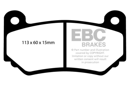 EBC DP41377R 08-11 Lotus Exige 1.8 Supercharged (240) Yellowstuff Front Brake Pads