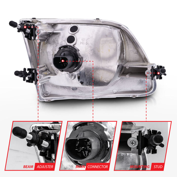 ANZO 111030 ANZ Crystal Headlights