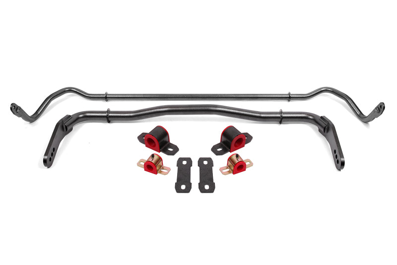 BMR Suspension SB113H BMR 08-19 Dodge Challenger Front/Rear Hollow 38mm/25mm Sway Bar Kit w/ Bushings - Black Hammertone