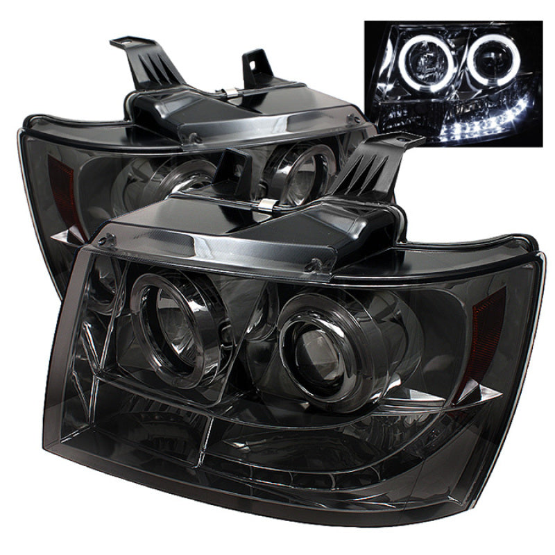SPYDER 5009661 Spyder Chevy Suburban 1500 07-14 Projector Headlights LED Halo LED Smke PRO-YD-CSUB07-HL-SM