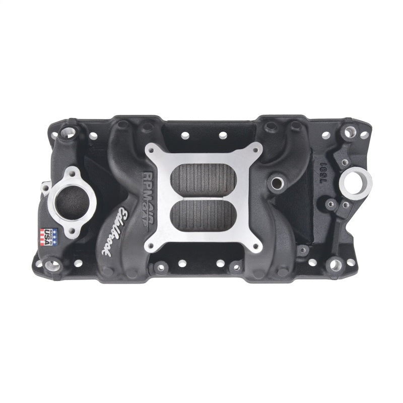 Edelbrock EDE75013 SBC Performer RPM A/G Manifold - Black Finish