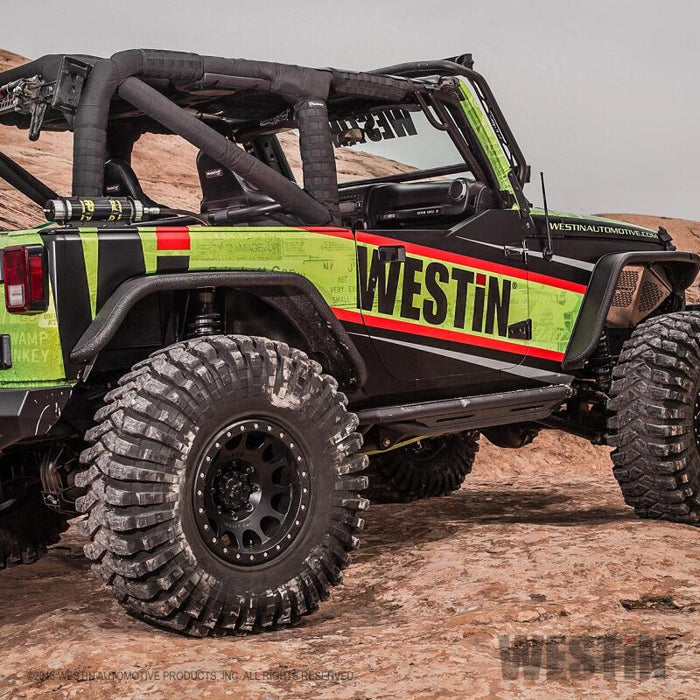 Westin 42-6005 /Snyper 07-17 Jeep Wrangler Triple Tube Rock Rail Steps - Textured Black