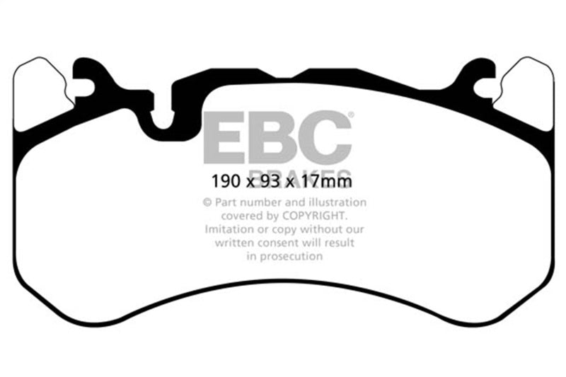 EBC DP42081R 13-14 Audi RS7 4.0TT (w/Cast Iron Rotors & Trapezoid Weights) Yellowstuff Front Brake Pads